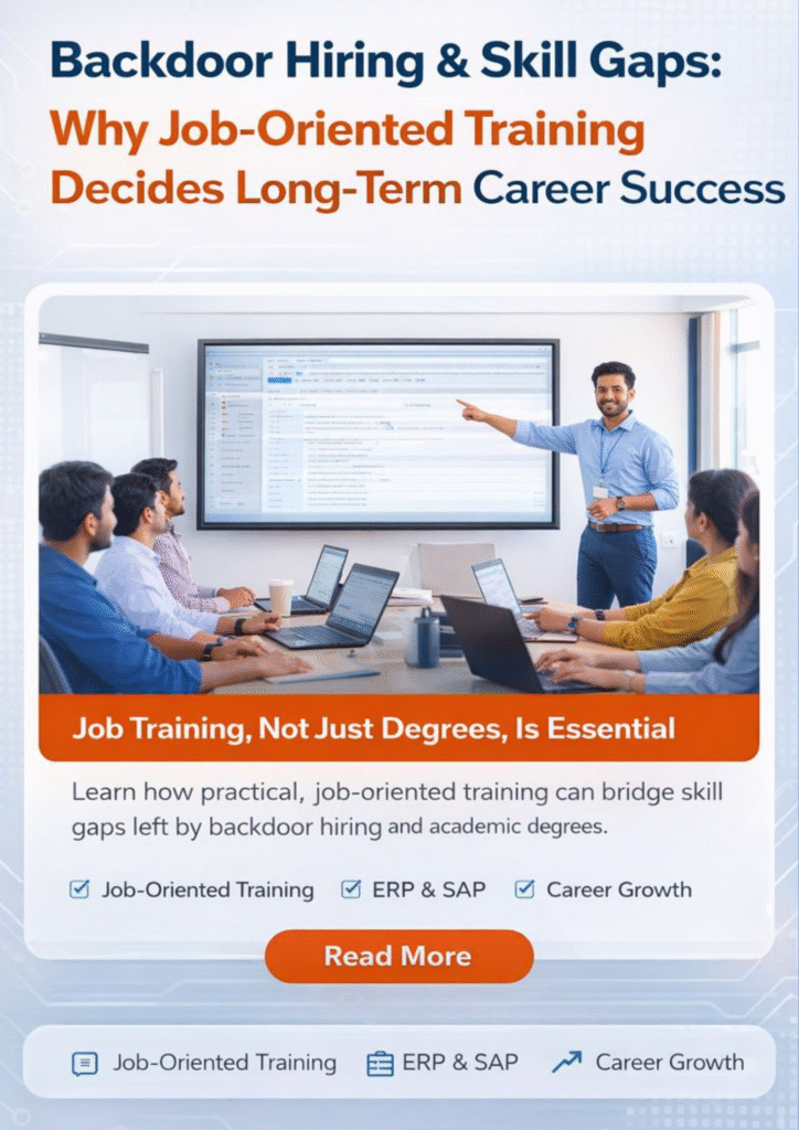 Backdoor hiring and skill gaps in job oriented training