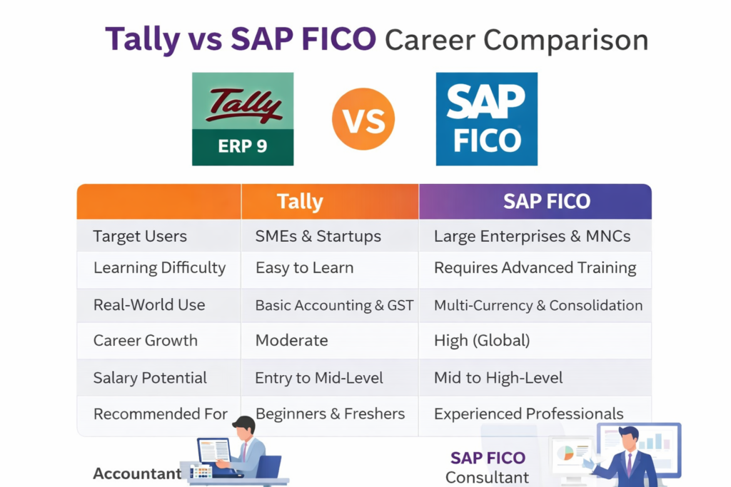tally vs sap fico career comparison