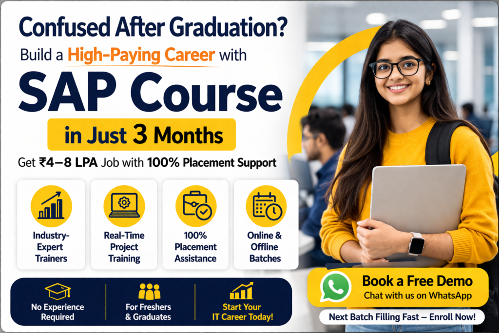 SAP course after graduation with placement support for freshers to get high paying job